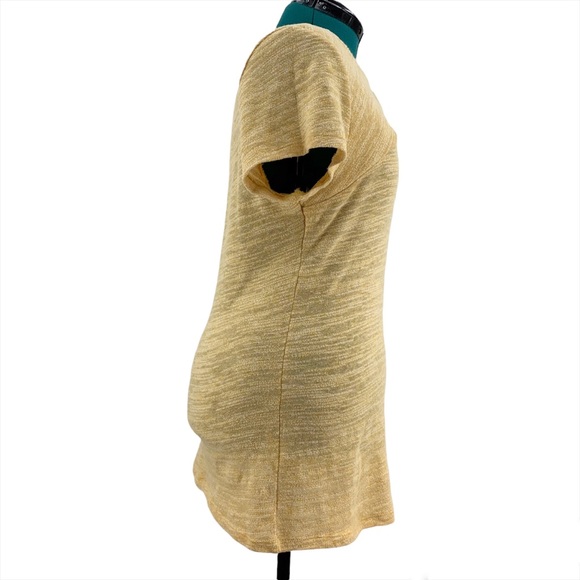 Jones New York Yellow Marled Knit Lightweight Short Sleeve Sweater, Large - Picture 12 of 16